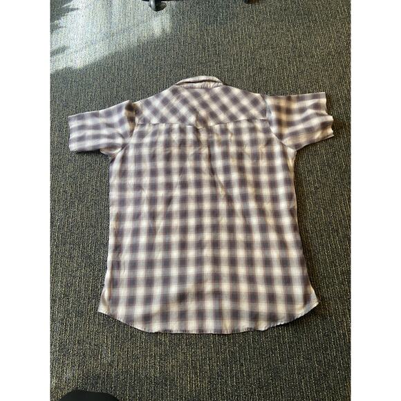 Canyon Guide Outfitters shirt Mens Large Plaid Western Pearl Snap gray red - Picture 8 of 10